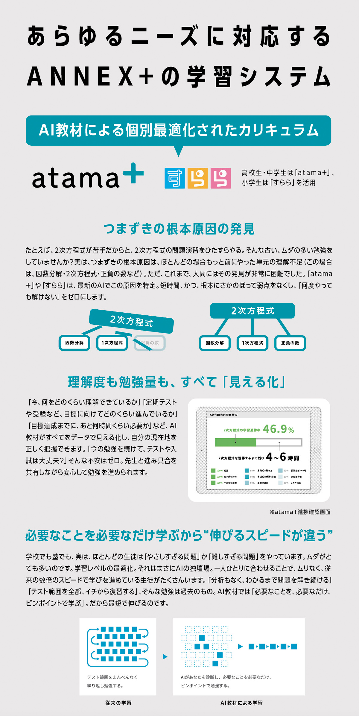 あらゆるニーズに対応するANNEXプラスの学習システム